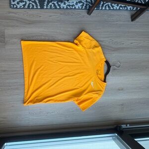 Women Size Small Nike Vibrant Orange Tee with White Logo